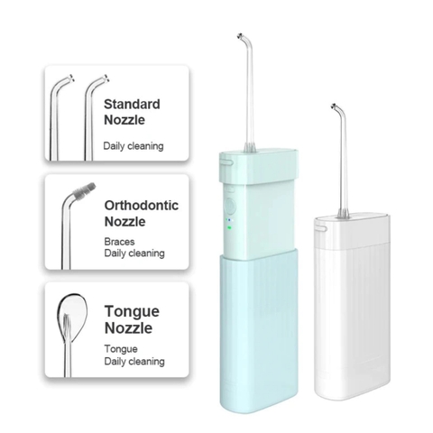 Máy tăm nước nhỏ gọn công suất mạnh mẽ TEKKIN TI-125 bảo hành 12 tháng vệ sinh răng sạch sẽ