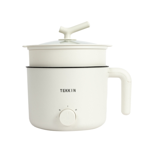 Nồi Lẩu Điện Mini Đa Năng 2 Tầng TEKKIN TI-20A 1.6L Lòng Nồi Chống Dính Lẩu Chiên Xào Bảo Hành 12 Tháng
