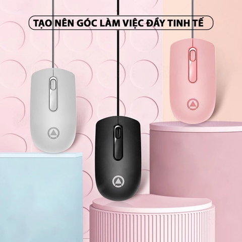 Chuột máy tính có dây TEKKIN G9 giá rẻ gaming văn phòng 1200DPI công thái học làm việc và chơi game cho pc laptop