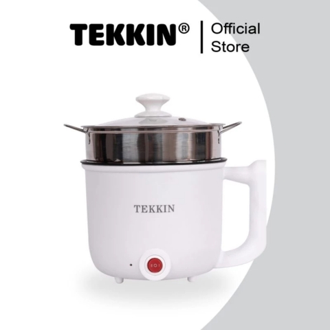 Nồi Lẩu Điện Mini Đa Năng 2 Tầng TEKKIN TI-28A 1.8L Lòng Nồi Chống Dính Lẩu Chiên Xào BH 12 Tháng