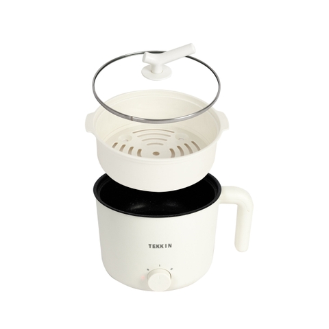 Nồi Lẩu Điện Mini Đa Năng 2 Tầng TEKKIN TI-20A 1.6L Lòng Nồi Chống Dính Lẩu Chiên Xào Bảo Hành 12 Tháng