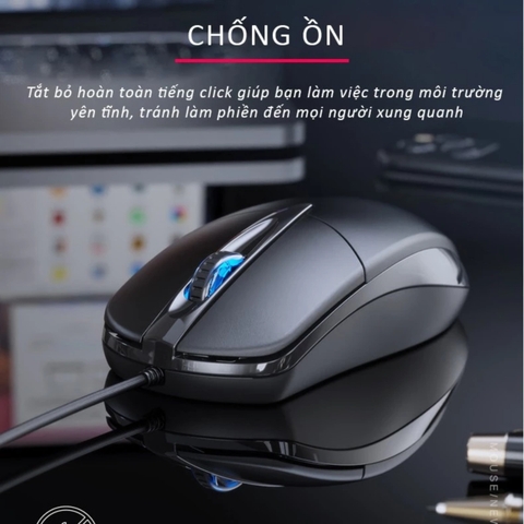 Chuột máy tính có dây văn phòng gaming TEKKIN G2 giá rẻ DPI 1200 chơi game cho laptop