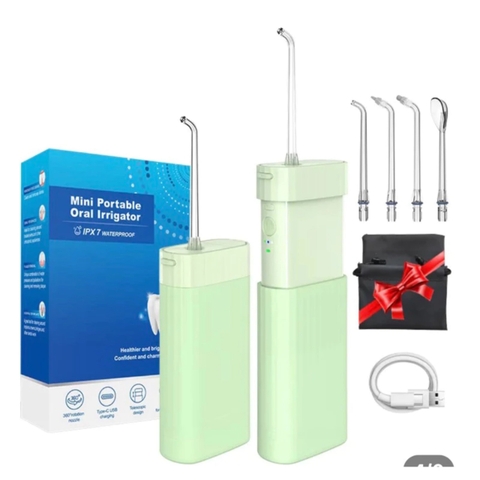 Máy tăm nước nhỏ gọn công suất mạnh mẽ TEKKIN TI-125 bảo hành 12 tháng vệ sinh răng sạch sẽ