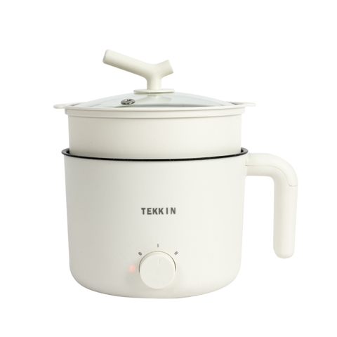 Nồi Lẩu Điện Mini Đa Năng 2 Tầng TEKKIN TI-20A 1.6L Lòng Nồi Chống Dính Lẩu Chiên Xào Bảo Hành 12 Tháng