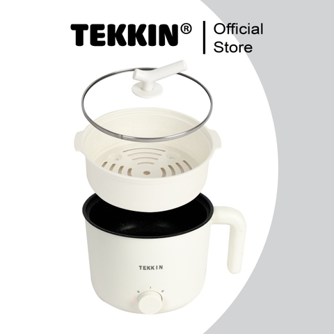 Nồi Lẩu Điện Mini Đa Năng 2 Tầng TEKKIN TI-20A 1.6L Lòng Nồi Chống Dính Lẩu Chiên Xào Bảo Hành 12 Tháng