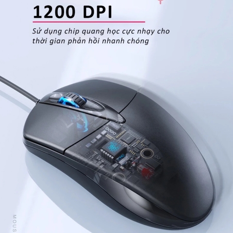 Chuột máy tính có dây văn phòng gaming TEKKIN G2 giá rẻ DPI 1200 chơi game cho laptop