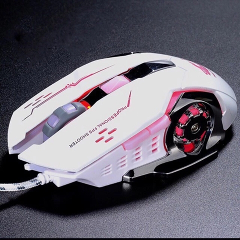 Chuột Gaming Máy Tính TEKKIN V5 PRO LED đổi màu Có Dây màu cực đẹp chuyên game, chỉnh được dpi