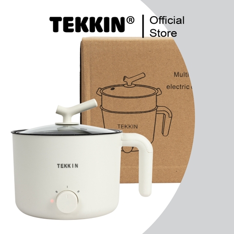 Nồi Lẩu Điện Mini Đa Năng 2 Tầng TEKKIN TI-20A 1.6L Lòng Nồi Chống Dính Lẩu Chiên Xào Bảo Hành 12 Tháng