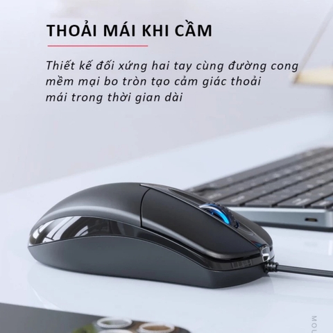 Chuột máy tính có dây văn phòng gaming TEKKIN G2 giá rẻ DPI 1200 chơi game cho laptop
