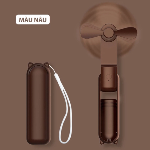 Quạt mini cầm tay TEKKIN TI-218 pin 2000mah 3 tốc độ gió kiêm dự phòng, gập gọn bỏ túi