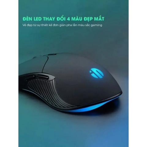 Chuột máy tính chơi game TEKKIN INPHIC PB1 bản có dây DPI 3600 thiết kế công thái học phù hợp cả gaming và làm việc