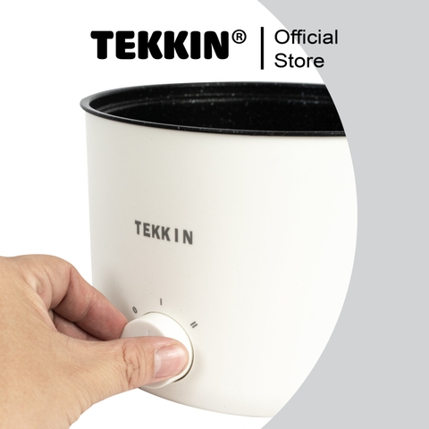 Nồi Lẩu Điện Mini Đa Năng 2 Tầng TEKKIN TI-20A 1.6L Lòng Nồi Chống Dính Lẩu Chiên Xào Bảo Hành 12 Tháng