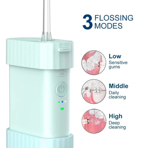 Máy tăm nước nhỏ gọn công suất mạnh mẽ TEKKIN TI-125 bảo hành 12 tháng vệ sinh răng sạch sẽ