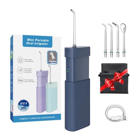 Máy tăm nước nhỏ gọn công suất mạnh mẽ TEKKIN TI-125 bảo hành 12 tháng vệ sinh răng sạch sẽ