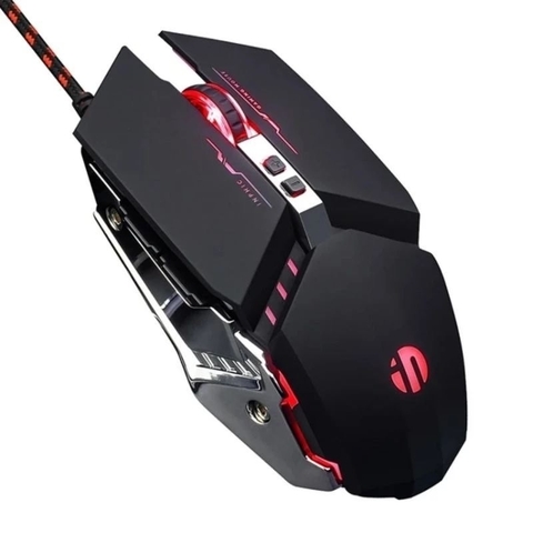 ￼Chuột máy tính gaming TEKKIN INPHIC PG6 có dây 12800 DPI 9 nút hỗ trợ macro qua app 12 chuyên game thủ