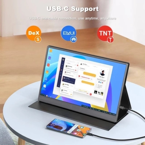 ￼Màn hình di động 15.6 INCH FULLHD IPS tặng bao da cao cấp kết nối điện thoại laptop máy game