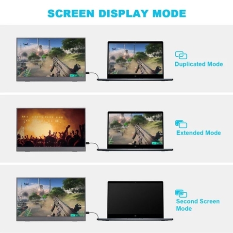 ￼Màn hình di động 15.6 INCH FULLHD IPS tặng bao da cao cấp kết nối điện thoại laptop máy game