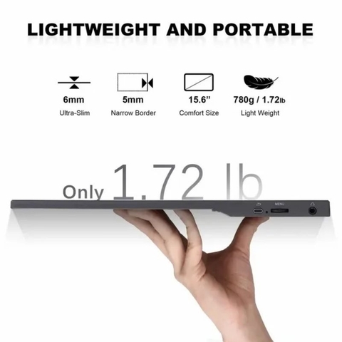 ￼Màn hình di động 15.6 INCH FULLHD IPS tặng bao da cao cấp kết nối điện thoại laptop máy game