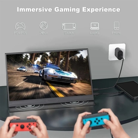 ￼Màn hình di động 15.6 INCH FULLHD IPS tặng bao da cao cấp kết nối điện thoại laptop máy game