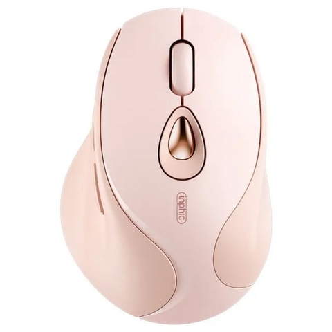 ￼Chuột bluetooth không dây TEKKIN INPHIC M8 silent chống ồn sạc pin màu tím cute cho máy tính laptop pc văn phòng