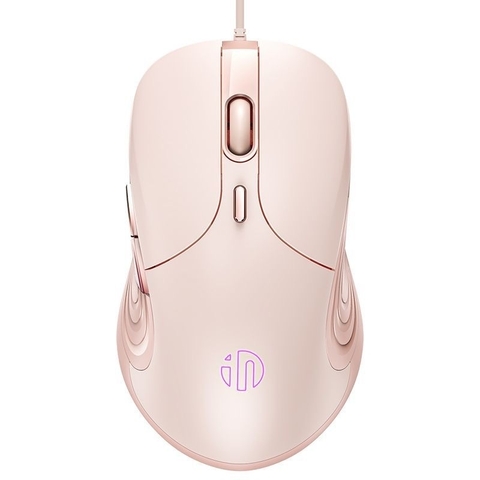 ￼Chuột máy tính có dây TEKKIN INPHIC B8 cute silent không tiếng ồn 6 nút bấm 8800 DPI gaming có app điều chỉnh game