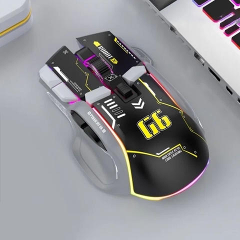 ￼Chuột gaming máy tính có dây TEKKIN G6 GUNDAM 12800 DPI có 6 nút hỗ trợ app led RGB 16 triệu màu macro