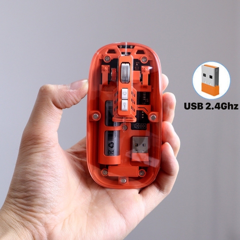 ￼Chuột Bluetooth Không Dây TEKKIN M233 Thiết Kế Trong Suốt Độc Lạ