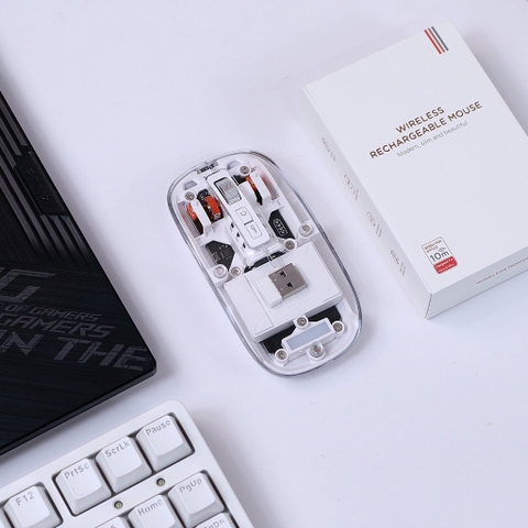￼Chuột Bluetooth Không Dây TEKKIN M233 Thiết Kế Trong Suốt Độc Lạ