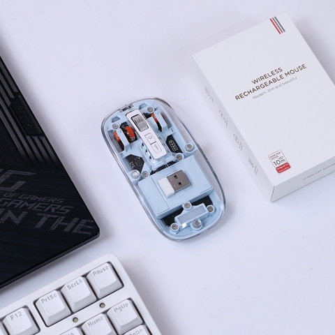 ￼Chuột Bluetooth Không Dây TEKKIN M233 Thiết Kế Trong Suốt Độc Lạ