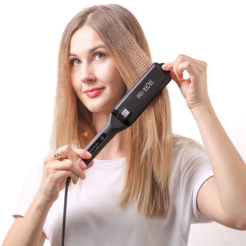￼Máy bấm phồng tóc hình răng cưa siêu xinh tặng kèm lược và kẹp tóc