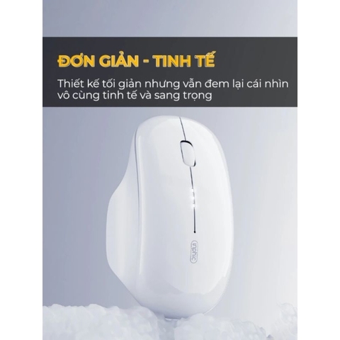 ￼Chuột máy tính không dây TEKKIN M1 II wireless 2.4G pin sạc silent chống ồn công thái học cho laptop táo pc hiển thị pin