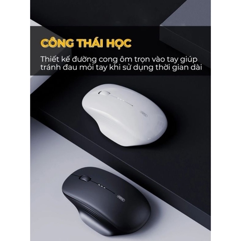 ￼Chuột máy tính không dây TEKKIN M1 II wireless 2.4G pin sạc silent chống ồn công thái học cho laptop táo pc hiển thị pin