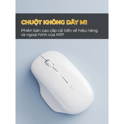 ￼Chuột máy tính không dây TEKKIN M1 II wireless 2.4G pin sạc silent chống ồn công thái học cho laptop táo pc hiển thị pin