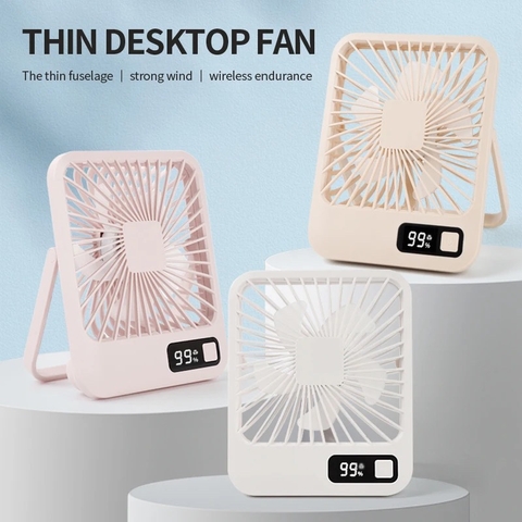 ￼quạt để bàn mini di động có thể sạc lại pin 2000mah 5 chế độ gió