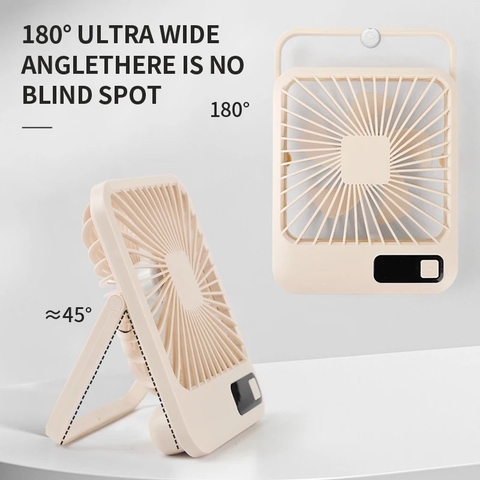￼quạt để bàn mini di động có thể sạc lại pin 2000mah 5 chế độ gió