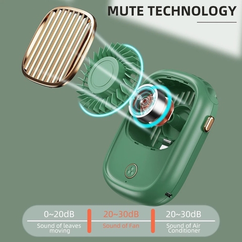 ￼Quạt mini đeo cổ tiện lợi TEKKIN TI-528 pin 2000mah có thể sạc lại