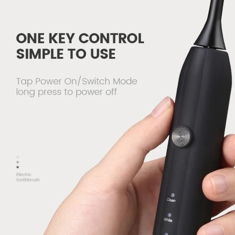￼Bàn chải điện TEKKIN TI-820 5 chế độ đánh sóng âm cực mạnh bh 12 tháng
