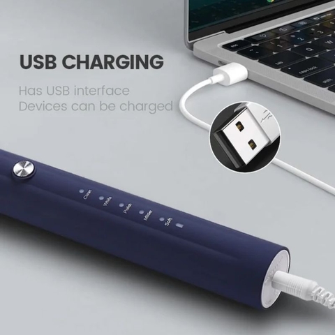 ￼Bàn chải điện TEKKIN TI-820 5 chế độ đánh sóng âm cực mạnh bh 12 tháng