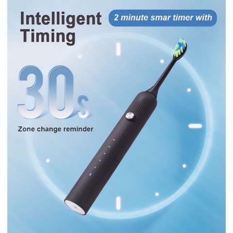 ￼Bàn chải đánh răng điện cao cấp TEKKIN SONIC TI-819 tặng hộp đựng cao cấp rung cực mạnh 5 chế độ chống nước
