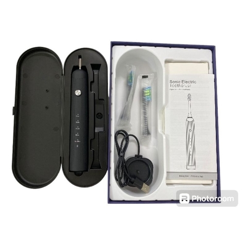￼Bàn chải đánh răng điện cao cấp TEKKIN SONIC TI-819 tặng hộp đựng cao cấp rung cực mạnh 5 chế độ chống nước