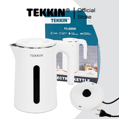 ￼Ấm Siêu Tốc Tự Ngắt INOX 304 Cao Cấp TEKKIN TI-2868 Dung Tích Lớn 2.3L (dung tích sử dụng 1.8L)
