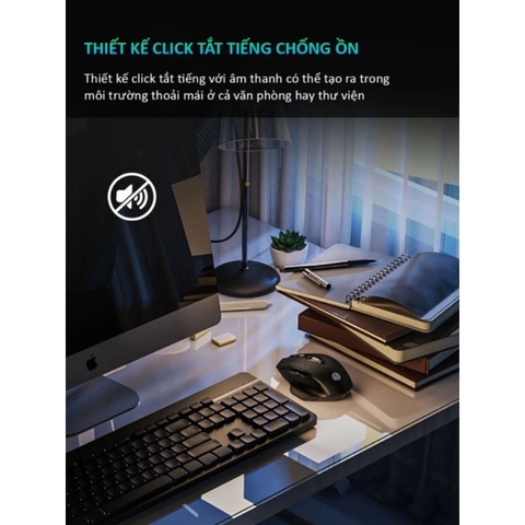 ￼Chuột gaming không dây sạc pin TEKKIN INPHIC PM6 cho game thủ chuyên nghiệp kết nối Wireless 2.4G cực nhạy