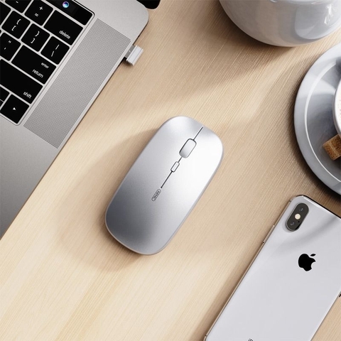 ￼Chuột Bluetooth không dây tự sạc pin TEKKIN INPHIC M1P ko tiếng click sạc 1 lần dùng 8 tuần cho máy tính