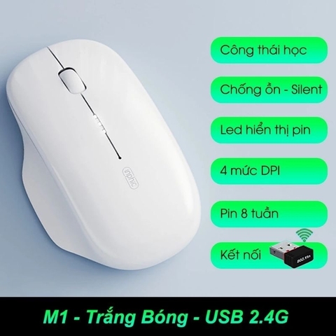 ￼Chuột Bluetooth không dây tự sạc pin TEKKIN INPHIC M1P ko tiếng click sạc 1 lần dùng 8 tuần cho máy tính