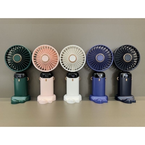 ￼Quạt mini cầm tay TEKKIN pin khủng 10000 mah, quạt tích điện gấp gọn 5 cấp độ gió linh hoạt