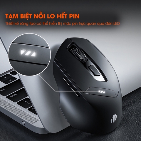 ￼Chuột gaming không dây bluetooth TEKKIN INPHIC DR01 pin sạc phù hợp máy tính laptop