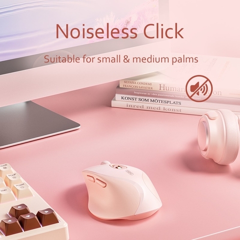 ￼Chuột Không Dây Bluetooth 5.0 TEKKIN INPHIC DR801 Sạc Lại Sielnt Click Không Tiếng Ồn 2400 DPI