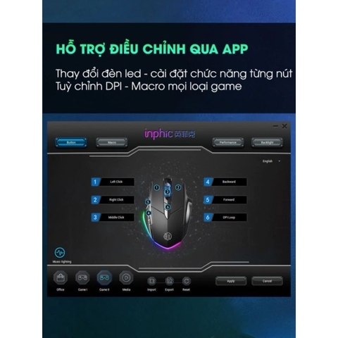 Chuột máy tính gaming TEKKIN W1 PRO 7200 DPI bản có dây tắt âm silent Led RGB - Chính hãng