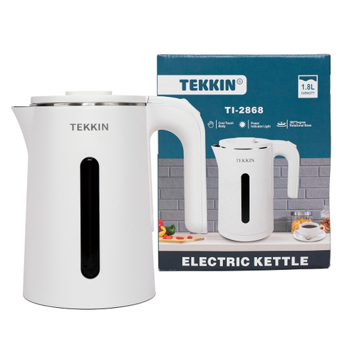Ấm Siêu Tốc Tự Ngắt INOX 304 Cao Cấp TEKKIN TI-2868 2 Lớp Cách Nhiệt Dung Tích Lớn 2.3L (dung tích sử dụng 1.8L)