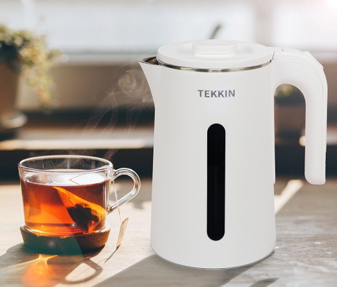 Ấm Siêu Tốc Tự Ngắt INOX 304 Cao Cấp TEKKIN TI-2868 2 Lớp Cách Nhiệt Dung Tích Lớn 2.3L (dung tích sử dụng 1.8L)